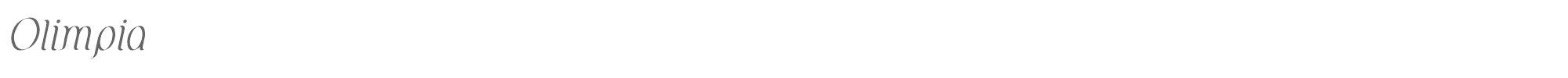 Sample characters Olimpia Font